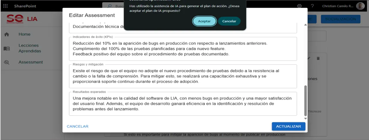 LIA screenshot (demo)