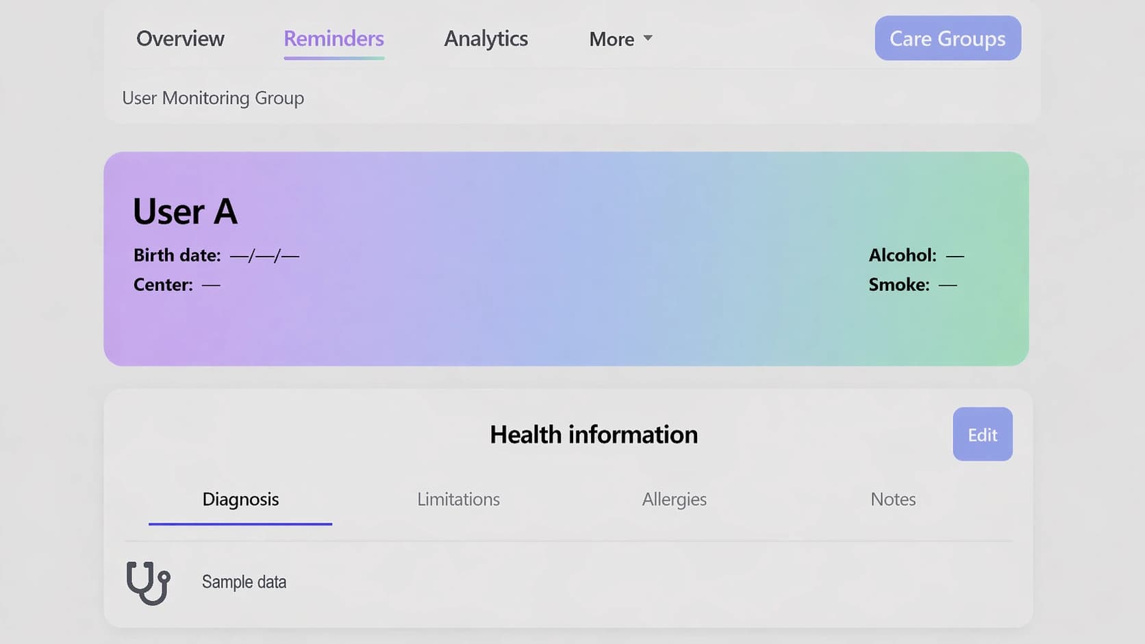 rödea app screenshot (demo)